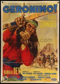 1g269 GERONIMO Italian 1p '62 Casaro art of Chuck Connors as the famous Native American Indian!