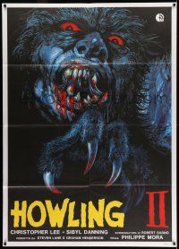 1g279 HOWLING II Italian 1p 1989 cool and different Josh Kirby werewolf monster art!
