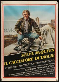 1g281 HUNTER Italian 1p '80 different Enzo Sciotti art of bounty hunter Steve McQueen!