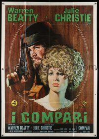1g216 McCABE & MRS. MILLER Italian 2p '71 different Franco art of Warren Beatty & Julie Christie!