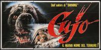 1g185 CUJO Italian 3p '83 Stephen King, best different Sciotti art of huge dog over Wallace in car!
