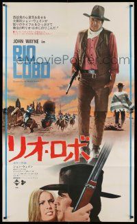 1g129 RIO LOBO Japanese 36x60 '71 Howard Hawks, John Wayne, great full-length image!