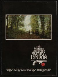 1g033 BARRY LYNDON souvenir program book '75 Stanley Kubrick, Ryan O'Neal, colorful cast art by Gehm