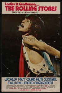 1g035 LADIES & GENTLEMEN THE ROLLING STONES 12x19 special '73 Mick Jagger performing live on stage!