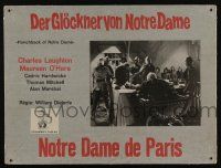 1g144 HUNCHBACK OF NOTRE DAME Swiss LC '60s Charles Laughton as Quasimodo surrounded by guards!