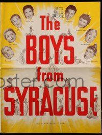 1g057 BOYS FROM SYRACUSE pressbook '40 great images of Allan Jones, Martha Raye & other stars!