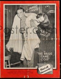1g058 BRIDE CAME C.O.D. pressbook '41 James Cagney holds Bette Davis like a sack of potatoes!