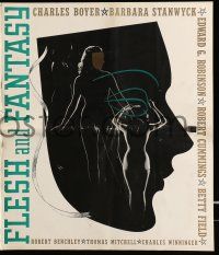 1g072 FLESH & FANTASY pressbook '43 Edward G. Robinson, Barbara Stanwyck & 7 others!