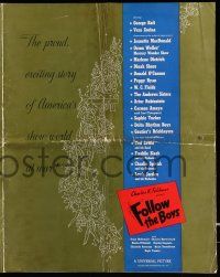 1g073 FOLLOW THE BOYS pressbook '44 Universal all-stars Welles, Fields, Dietrich & more!
