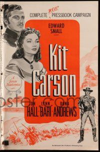 1g089 KIT CARSON pressbook R47 Jon Hall, Lynn Bari, spectacle of America's most fabulous days!