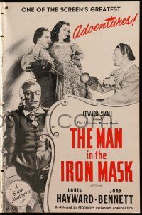 1g097 MAN IN THE IRON MASK pressbook R47 Louis Hayward, sexy Joan Bennett, directed by James Whale