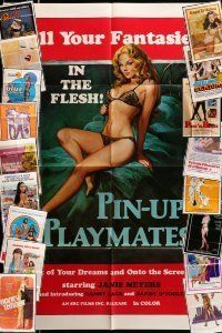 1h027 LOT OF 27 FOLDED SEXPLOITATION ONE-SHEETS '70s-80s great images from sexy movies!