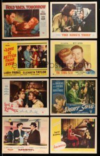1h048 LOT OF 18 FEMALE STAR LOBBY CARDS '40s-50s great scenes from a variety of different movies!