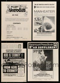1h073 LOT OF 32 UNFOLDED AND FOLDED PRESSBOOK SUPPLEMENTS '70s images from a variety of movies