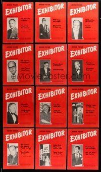 1h105 LOT OF 16 1954 EXHIBITOR EXHIBITOR MAGAZINES '54 filled with movie images & info!