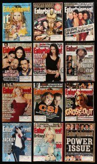 1h119 LOT OF 20 ENTERTAINMENT WEEKLY MAGAZINES '98-01 filled w/movie celebrity images & articles!