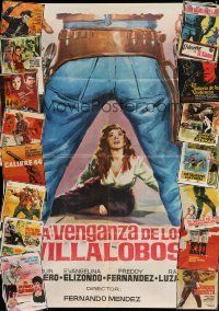 1h157 LOT OF 16 SPANISH COWBOY POSTERS '60s-70s great different artwork from western movies!