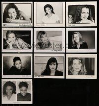 1h272 LOT OF 10 PUBLICITY 8X10 STILLS WITH RESUMES ON THE BACK '90s sexy actress portraits!