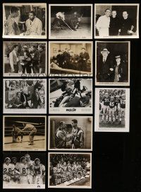 1h268 LOT OF 13 SPORTS 8X10 STILLS '40s-50s great scenes with hockey, boxing, football & more!