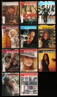1h096 LOT OF 11 1980S BOX OFFICE EXHIBITOR MAGAZINES '81-84 filled w/ movie images & information!