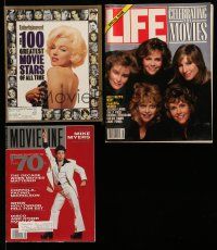 1h139 LOT OF 3 MAGAZINES '80s-90s including Entertainment's 100 Greatest Movie Stars of All Time!