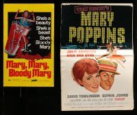 1h071 LOT OF 2 UNFOLDED AND FOLDED CUT PRESSBOOKS '70s Mary Mary Bloody Mary, Mary Poppins!