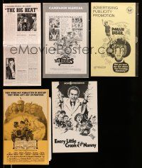 1h066 LOT OF 5 MOSTLY UNFOLDED UNCUT PRESSBOOKS '60s advertising from a variety of movies!
