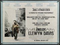 1j108 INSIDE LLEWYN DAVIS advance DS British quad '13 Coen brothers, Oscar Isaac in the title role!