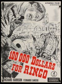 1j746 $100,000 FOR RINGO Danish '67 Centomila dollari per Ringo, Richard Harrison pointing gun!