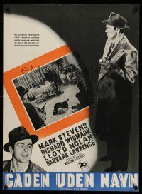 1j831 STREET WITH NO NAME Danish '49 Richard Widmark, Mark Stevens, Barbara Lawrence, film noir!