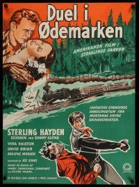 1j839 TIMBERJACK Danish '55 Sterling Hayden, Vera Ralston, untamed, wild & primitive!