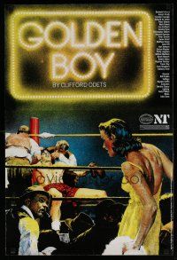 1j092 GOLDEN BOY English double crown '80s Clifford Odets, wonderful boxing ring art!