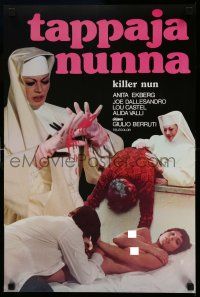 1j205 KILLER NUN Finnish '83 Suor Omicidi, sexy Anita Ekberg, nunsploitation horror!