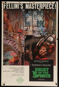 1j122 JULIET OF THE SPIRITS export Italian 1sh '65 Federico Fellini, Giulietta Masina!