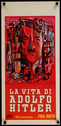 1j131 CRIMES OF ADOLF HITLER Italian locandina '61 German documentary, Ercole Brini art!