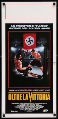 1j166 TRIUMPH OF THE SPIRIT Italian locandina '90 Sciotti art of Greek Willem Dafoe boxing for Nazis
