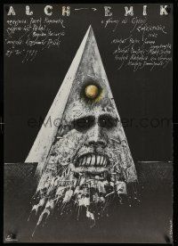 1j371 ALCHEMIK Polish 26x37 '89 Jacek Koprowicz, great Andrzej Pagowski wild pyramid art!