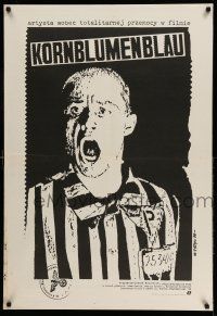 1j415 KORNBLUMENBLAU Polish 27x39 '89 cool Jakub Erol artwork of yelling prisoner!