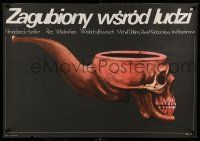 1j440 PROPAVSHIYE SREDI ZHIVYKH Polish 26x38 '82 Vladimir Fetin, Jakub Erol art of pipe skull!