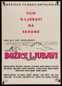 1j565 LOVE GODDESSES Yugoslavian 20x28 '65 Hollywood cinema sex, great artwork!
