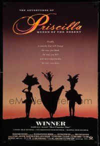 1k023 ADVENTURES OF PRISCILLA QUEEN OF THE DESERT DS 1sh '94 silhouette of Stamp, Weaving, Pearce!