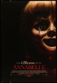 1k050 ANNABELLE int'l advance DS 1sh '14 creepy horror image of possessed doll w/ bloody tear!