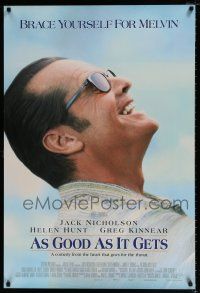1k055 AS GOOD AS IT GETS DS 1sh '98 great close up smiling image of Jack Nicholson as Melvin!