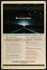 1k143 CLOSE ENCOUNTERS OF THE THIRD KIND 1sh '77 Steven Spielberg sci-fi classic, facts!