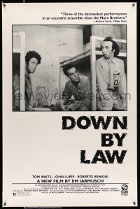 1k193 DOWN BY LAW 1sh '86 Jarmusch, Roberto Benigni, Tom Waits, Lurie & Braschi!