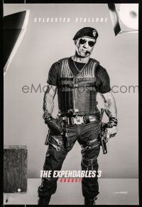 1k229 EXPENDABLES 3 teaser DS 1sh '14 Sylvester Stallone smoking cigar w/two Kimber .45s!