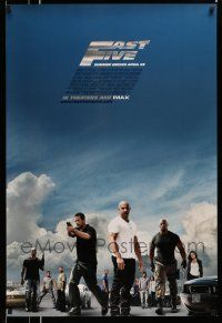 1k240 FAST FIVE advance DS 1sh '11 Vin Diesel, Paul Walker, Dwayne Johnson, street racing action!