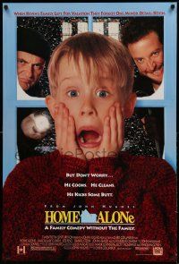 1k327 HOME ALONE DS 1sh '90 classic Macaulay Culkin, Daniel Stern, Joe Pesci!