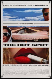 1k334 HOT SPOT DS 1sh '90 cool close up smoking & Cadillac image, directed by Dennis Hopper!