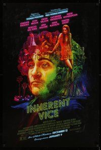 1k372 INHERENT VICE advance DS 1sh '14 Joaquin Phoenix, Brolin, Wilson, wild different artwork!